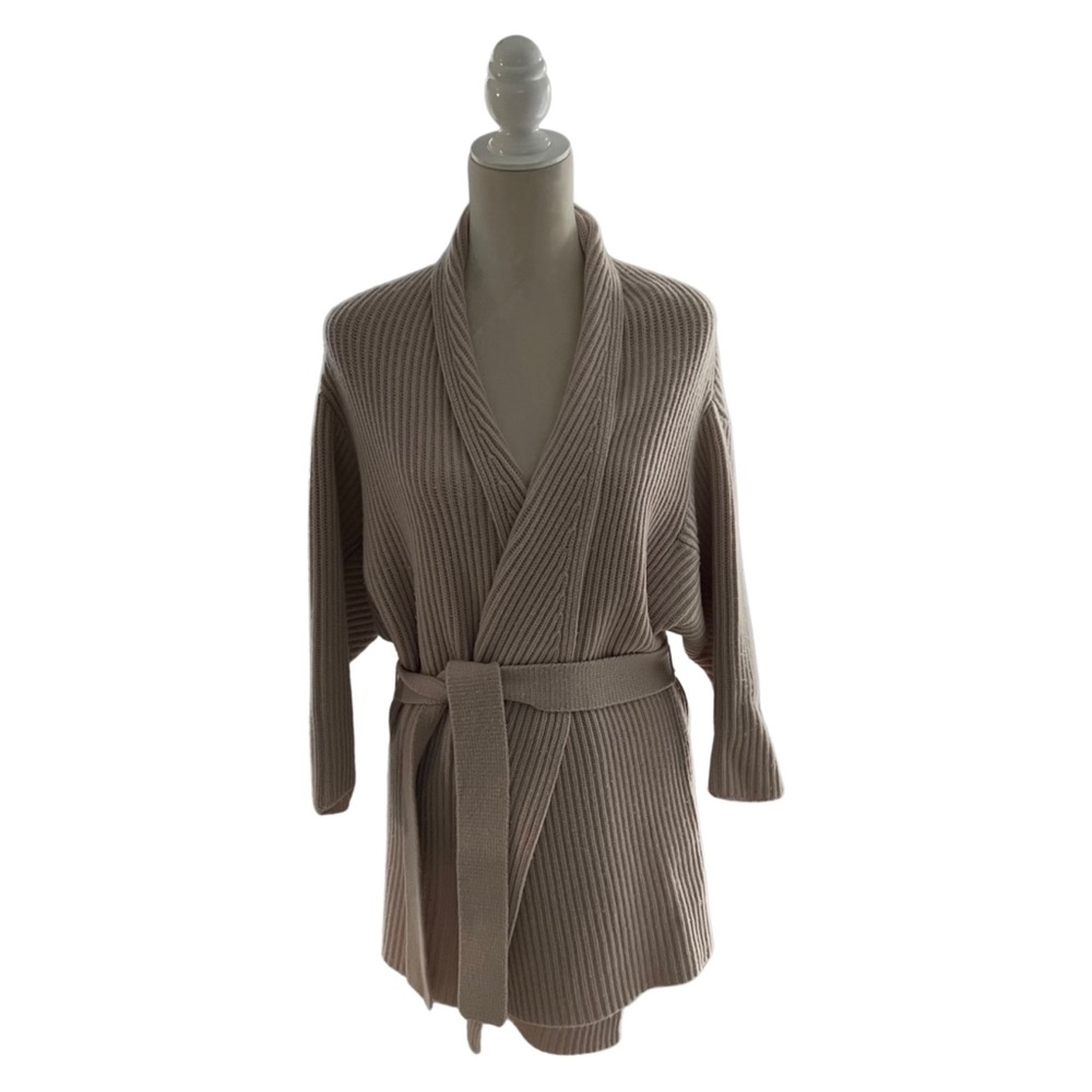 ARMANI COLLEZIONI Belted Cardigan in Blush Size 8